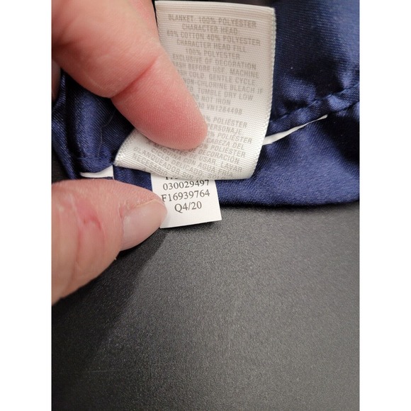 Cloud Island Security Blanket Dinosaur Triceratops Blue Boy Lovey Satin Plush - Picture 8 of 8